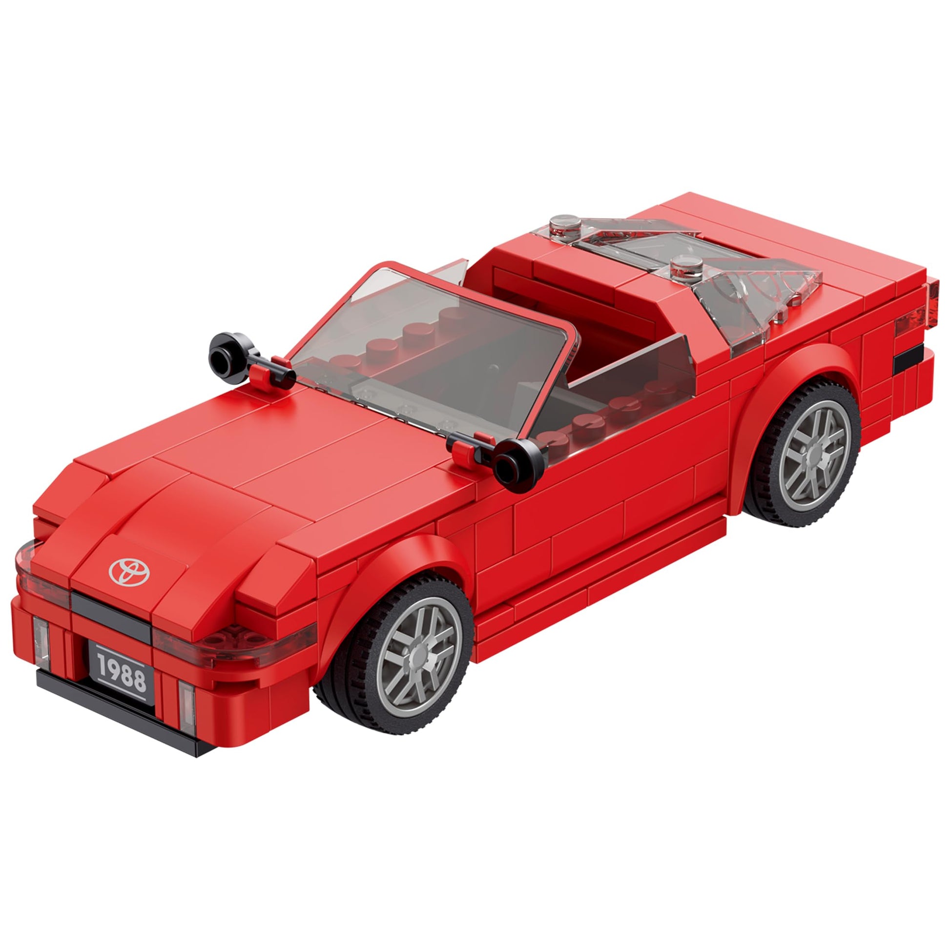 Brickcraft Officially Licensed Toyota Supra Now & Then Brick Building Kit (283 Pieces), 2-in-1 Buildable Display Set Featuring 2025 GR & 1988 Supra