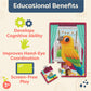 B. toys Wooden Puzzle Set, 4 Animal Puzzles with Wooden Box, Pets