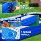Extra Large Inflatable Pool for Adults, 145" x 74" x 22" Oversized Blow Up Family Swimming Pool, Durable Thickened Above Ground Pool for Backyard