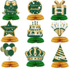 WINPOGEE 9PCS Green Gold Birthday Decorations Honeycomb Centerpieces for Women Men Green Gold Happy Birthday Table Centerpieces Party Supplies 16th