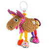 Lamaze Clip On Car Seat and Stroller Toy - Muffin the Moose - Crinkle Sensory Toys for Babies on the Go - High Contrast Travel Toys for Infants - Ages