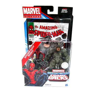 Marvel Universe Spider-Man & Rhino Exclusive Comic Pack Includes Comic Book