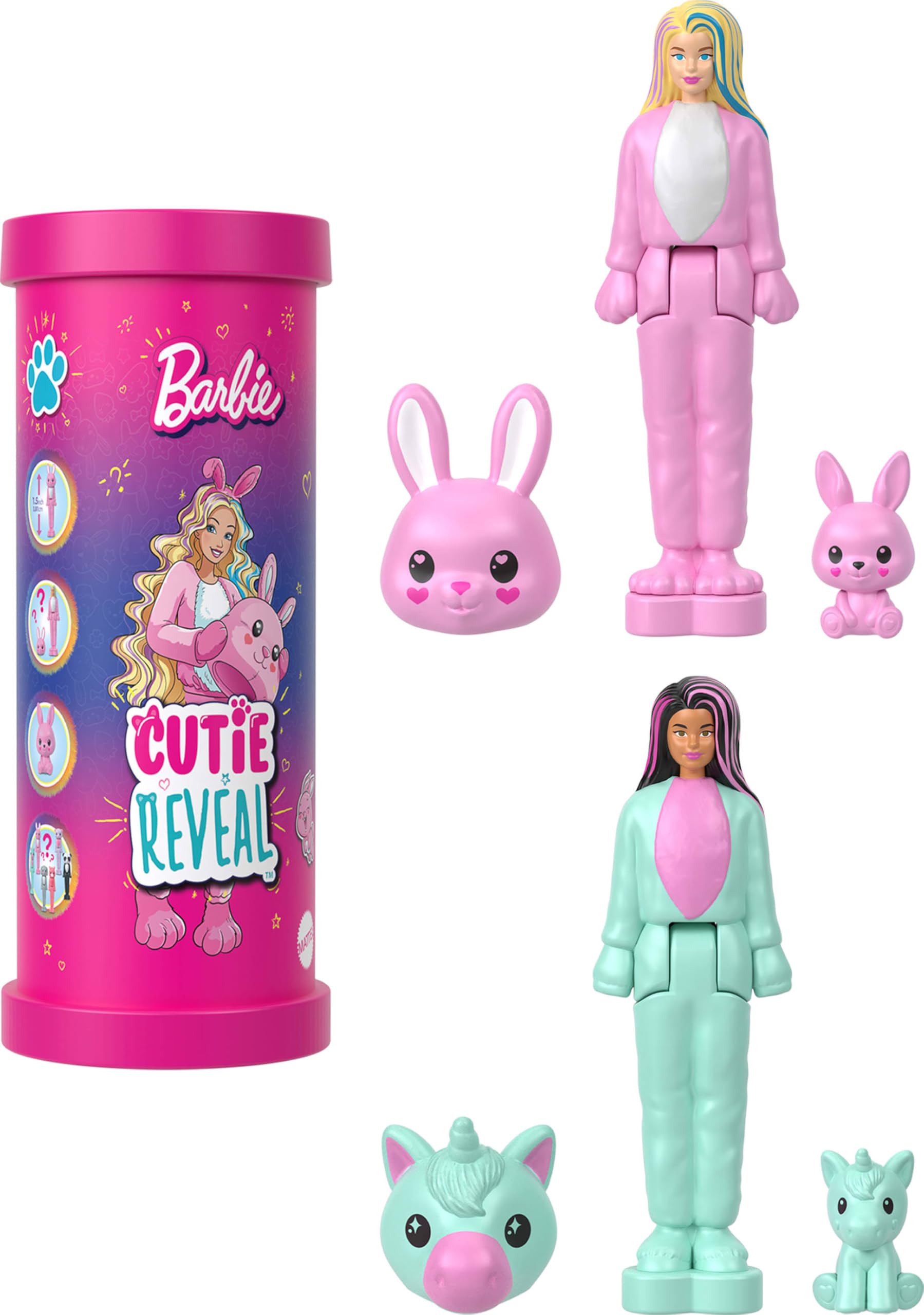 Barbie Mini BarbieLand Reveal Dolls 5-Pack, 1.5-inch with Surprise Unboxing, Different Reveals (Styles May Vary)