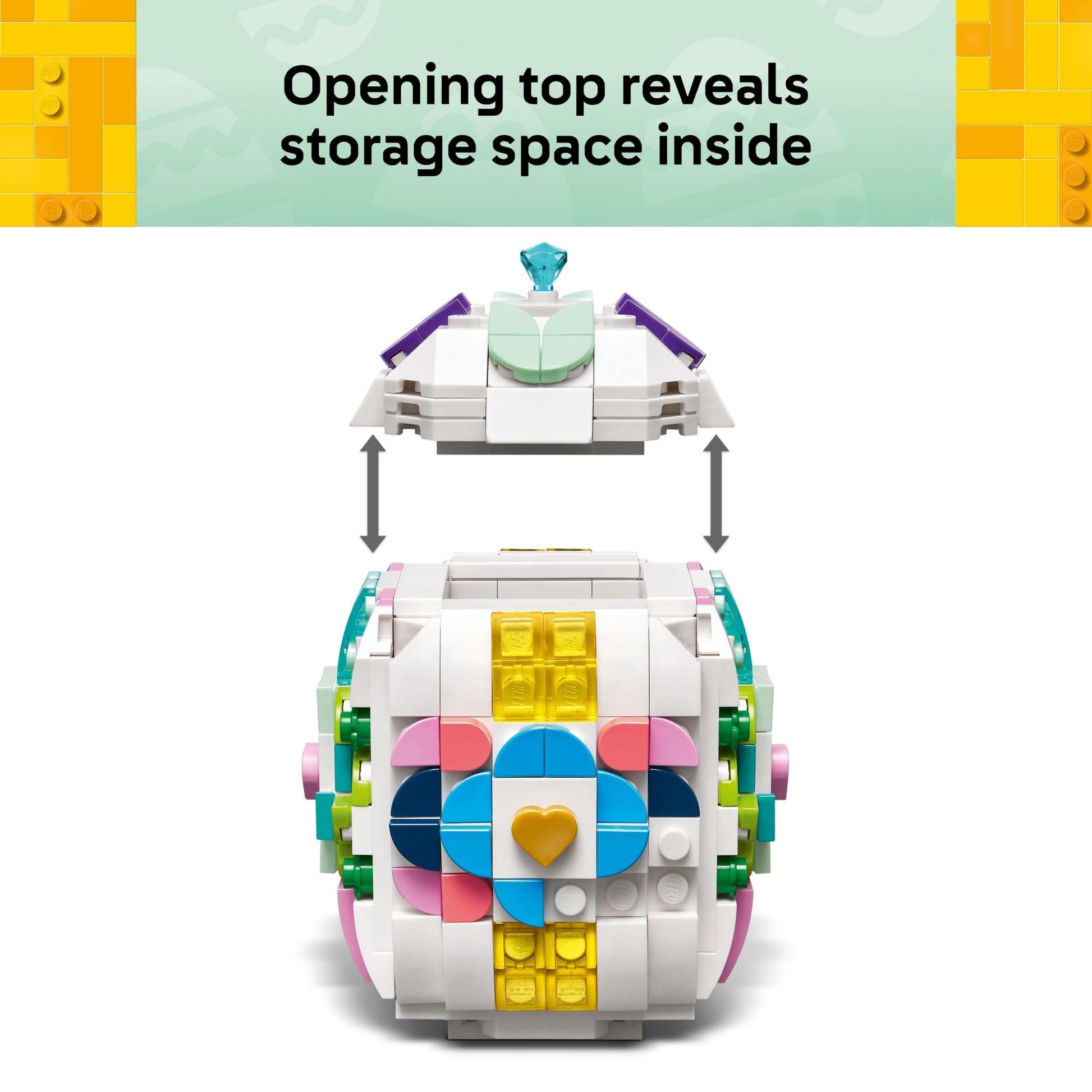 LEGO Decorative Easter Egg Building Toy for Girls & Boys - Springtime Craft Activity for Kids, Ages 8+ - Basket Stuffer or Gift Idea for Easter,