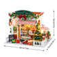 Miniature House Kit for Adult and Teens, Christmas Candy House Building Kit for Family and Friends, Mini Wooden Dollhouse Kit for Halloween Christmas