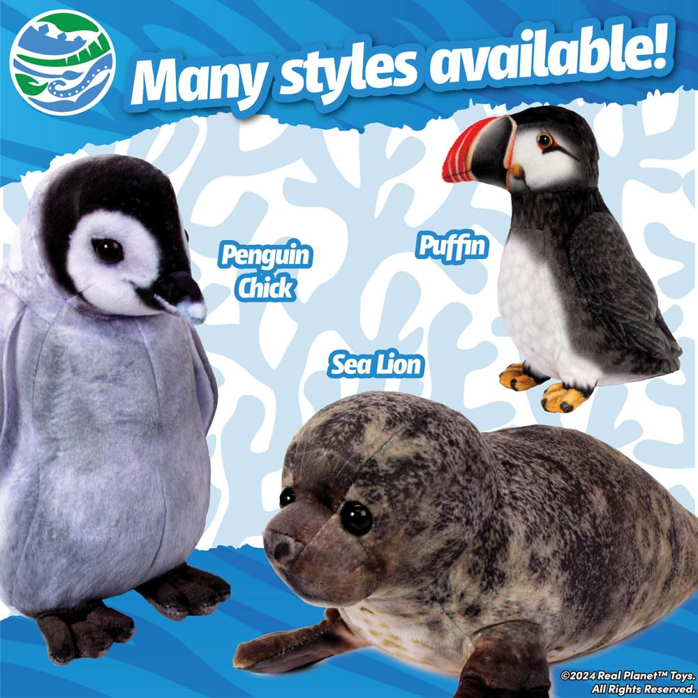 Real Planet 16" Emperor Penguin Stuffed Animal - Realistic & Soft Stuffed Animals, Plush Toy Penguin Gifts, Cute Stuff Penguin Toys for Kids, Birthday