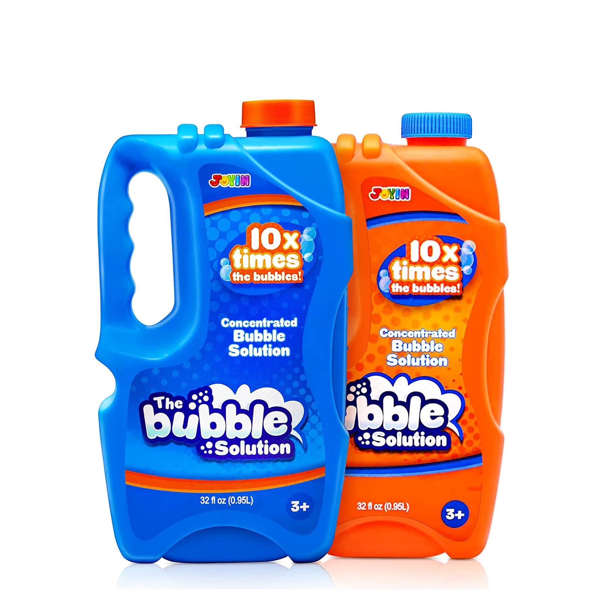 JOYIN 2 Bottles Bubbles Refill Solutions 64 oz (up to 5 Gallon), Concentrated Solution for Bubble Machine, Gun, Wand Refill Fluid Summer, Easter