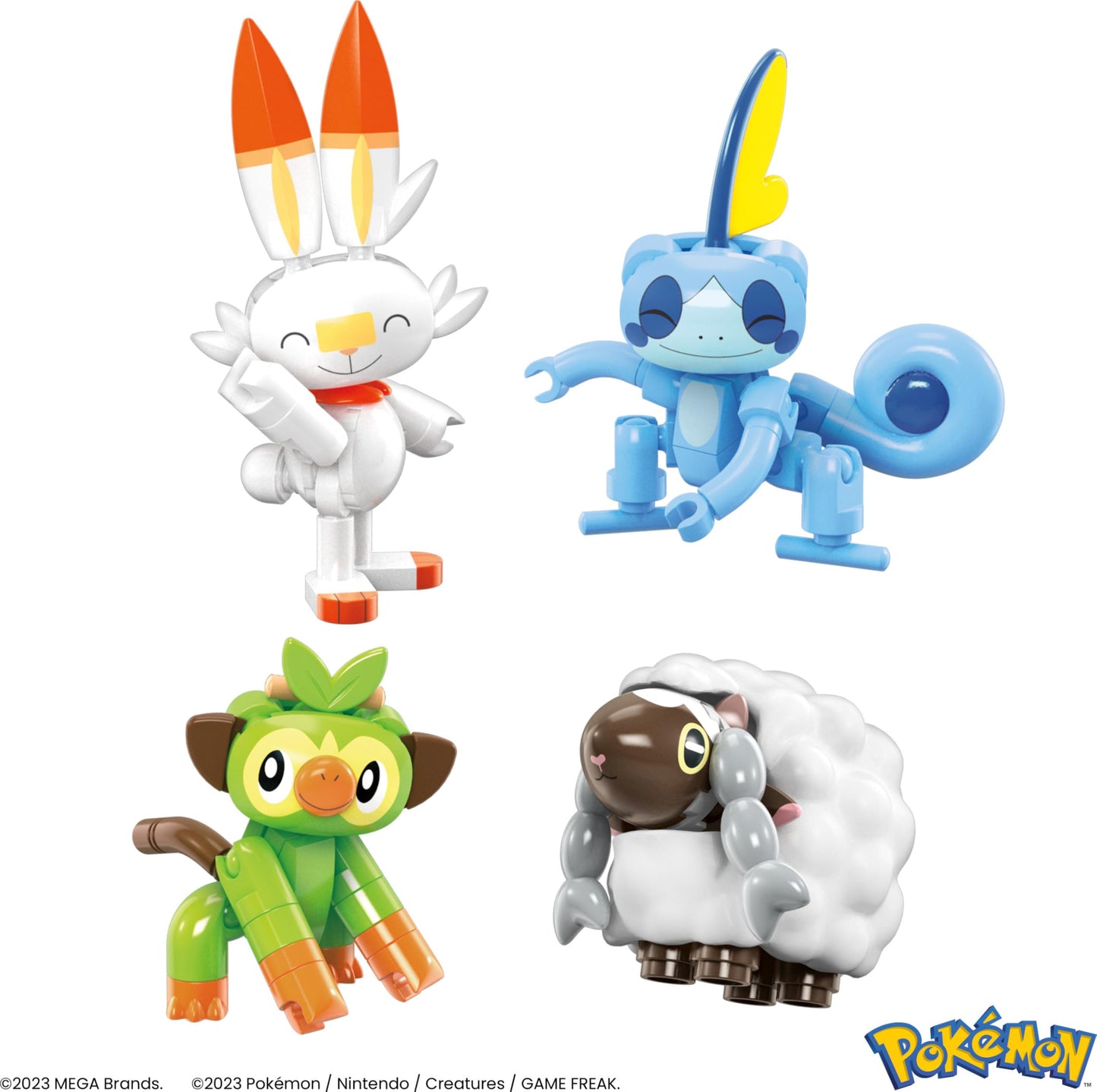 MEGA Pokémon Action Figure Building Toys, Beginner Trainer Team with 191 Pieces, 8 Characters Including Pikachu Charmander Squirtle, for Kids, HTJ75