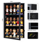 Zmiky Bobblehead Display Case Action Figure Display Case Bobble Head Shadow Box Wall Cabinet for 15 Figurines Display with Lockable Anti Fade Uv