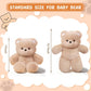 FPYWO Teddy Bear Stuffed Animal, 16 Inch Cute Plushies Huggable Brown Bear Plush Toys Birthday Gift for Girls Boys Kids