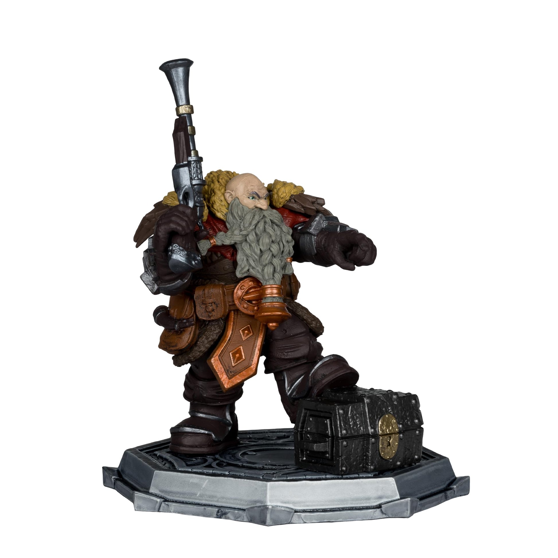 McFarlane Toys - World of Warcraft Dwarf Hunter: Beastmaster & Marksman and Pandaren: Monk & Rogue 1:12 Scale Posed Figure Deluxe 2pk Gold Label