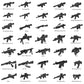 Pamvava Military Weapons Pack WW2 Army Accessories Set for Figures, 280+ Pieces SWAT Soldier Brick Guns and Armor, Compatible with Major Brands