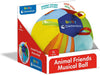Clementoni Fabric for Babies, Musical Animals, Soft Musical Ball for Crawling, Children 3 Months+, Multicoloured, 17464