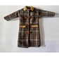 AQQeenmiu Luxury Doll Clothes Set, Plaid Winter Coat with Handbag and Boots, for 11.5-12 inch Fashion Dolls, Brown Tartan Pattern