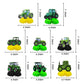 8 Pcs Farm Green Tractor Party Decoration, Farm Tractor Theme Honeycomb Centerpieces 3D Double Sided Table Decorations, Photo Booth Props for Kids