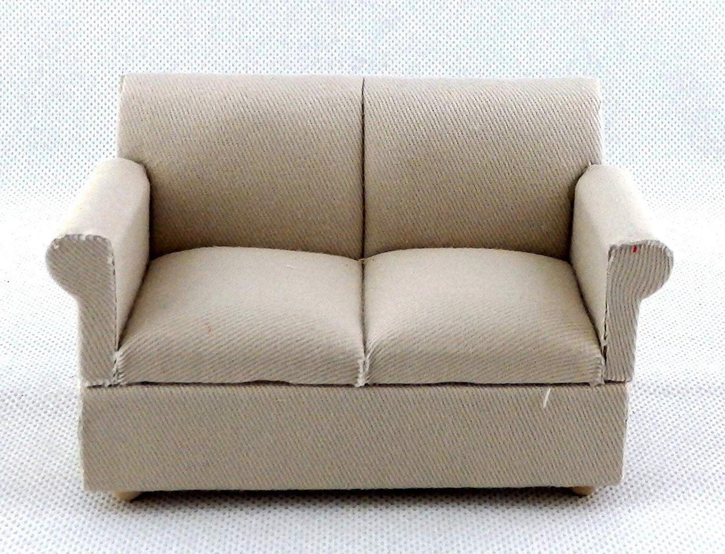 Melody Jane Dolls Houses Hessian Classic Modern Sofa Miniature Living Room Furniture 1:12