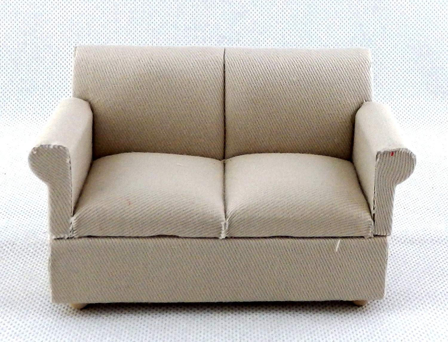 Melody Jane Dolls Houses Hessian Classic Modern Sofa Miniature Living Room Furniture 1:12