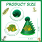 3rd Dinosaur Hat Green Glitter Dinosaur Crown 3rd Dinousour Hat Decoration