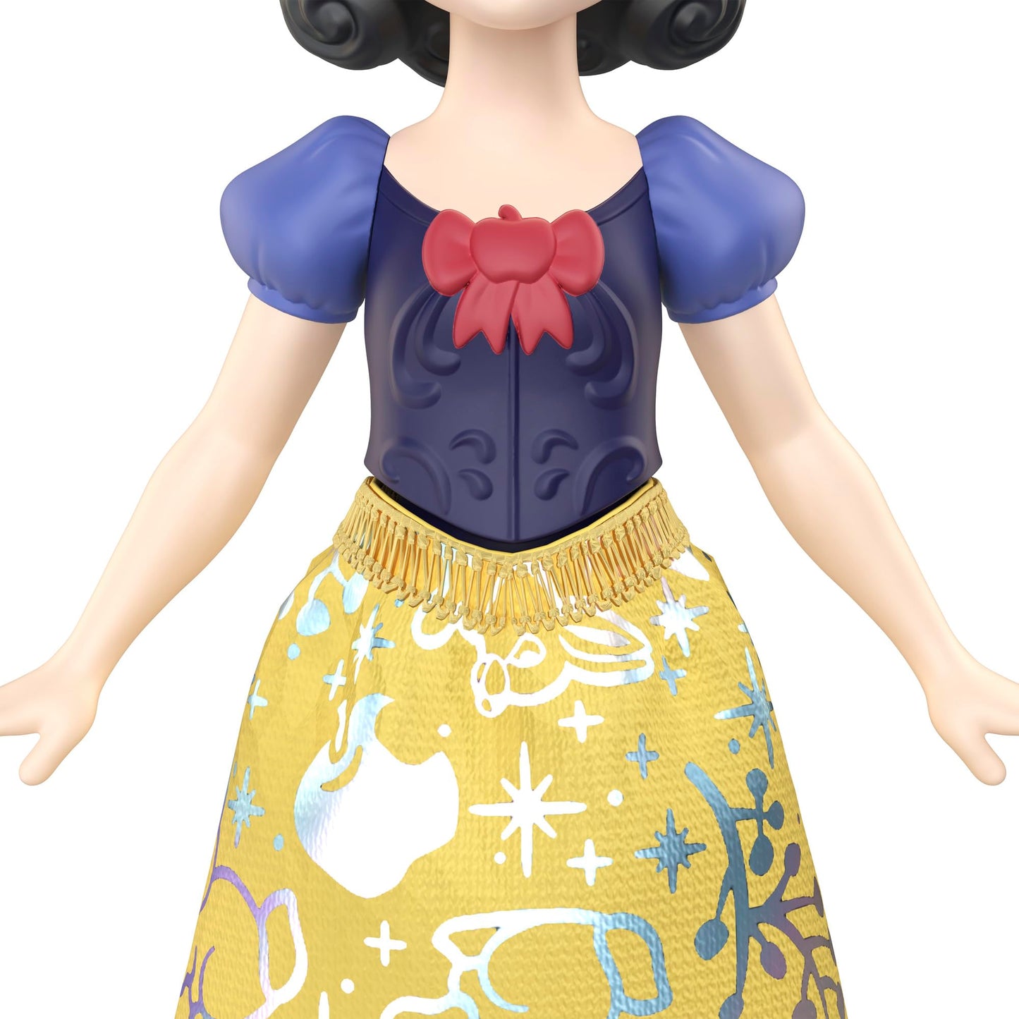 Disney Princess Snow White Small Doll - Inspired by Snow White and the Seven Dwarfs - 9 cm Moving Mini Doll with Removable Soft Skirt - MTHLW69