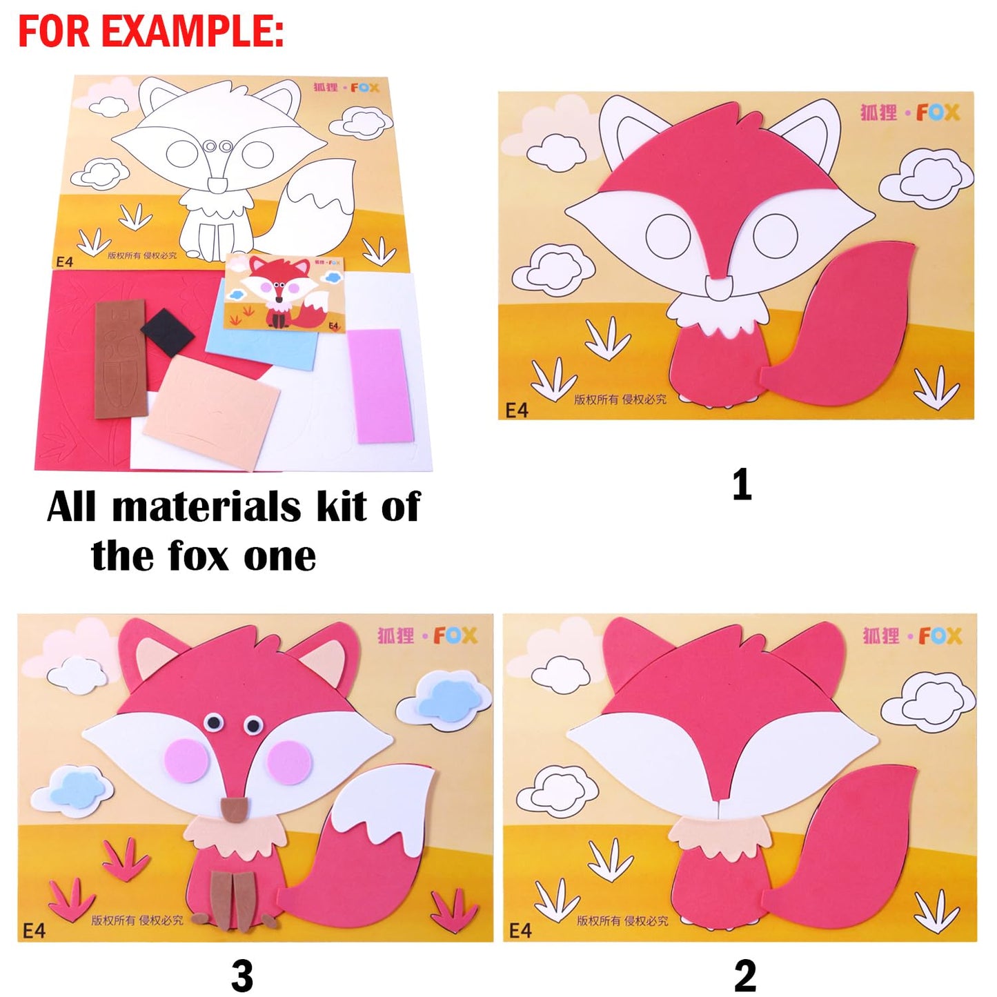 Lovyan 3D EVA Foam Stickers for Toddlers 12PCS Sticky Foam DIY Craft Preschool Art Class Drawing Sticker Puzzle Art Kit for Kids Boys Girls (Cartoon