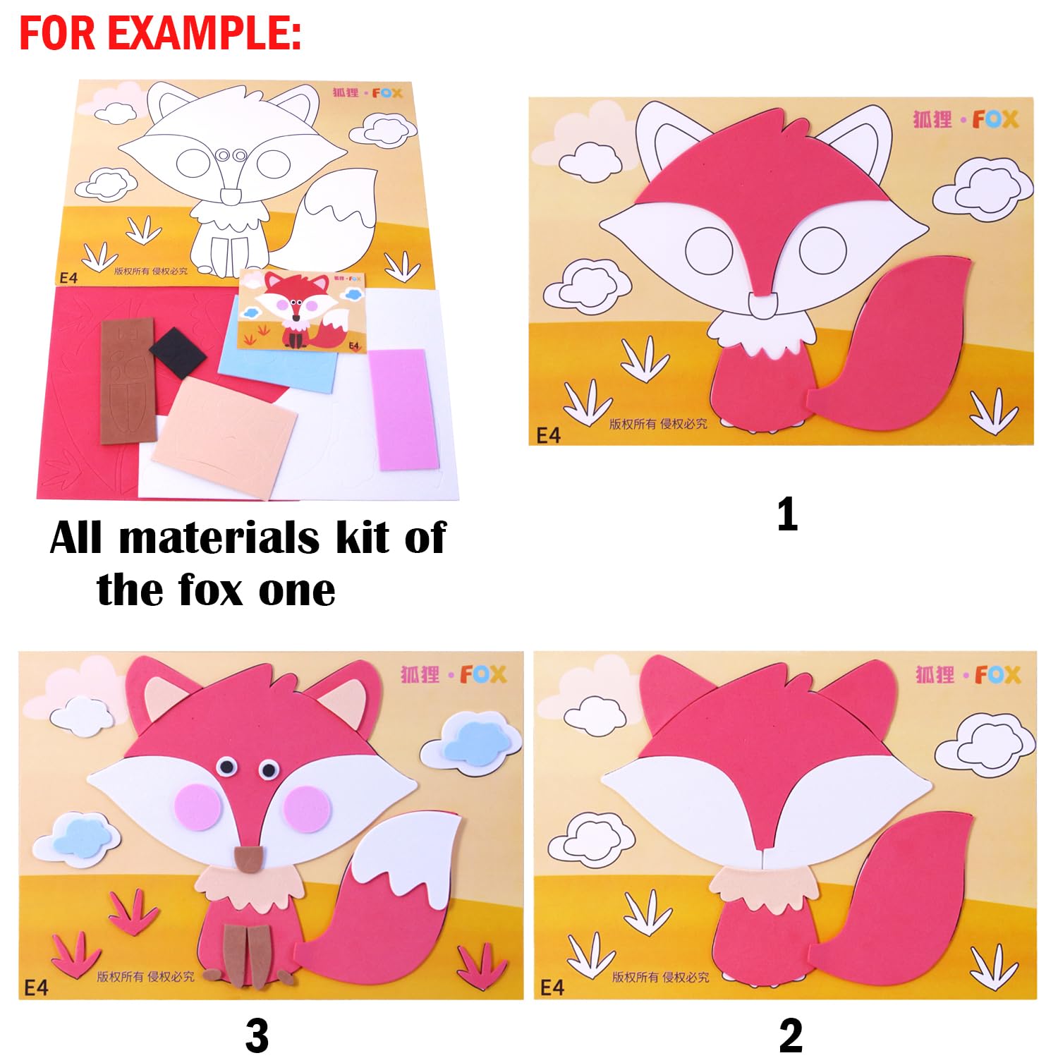 Lovyan 3D EVA Foam Stickers for Toddlers 12PCS Sticky Foam DIY Craft Preschool Art Class Drawing Sticker Puzzle Art Kit for Kids Boys Girls (Cartoon