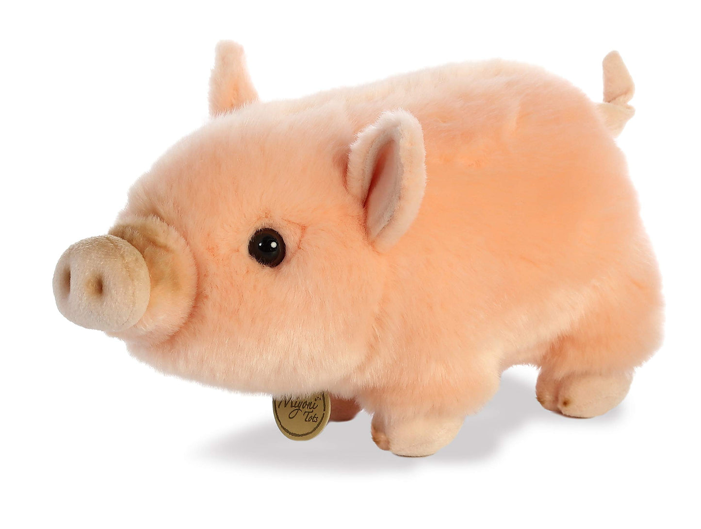 Aurora® Adorable Miyoni® Tots Pot-Bellied Piglet Pink Stuffed Animal - Lifelike Details Make a Cherished Companion - Perfect for Decorating Bedrooms