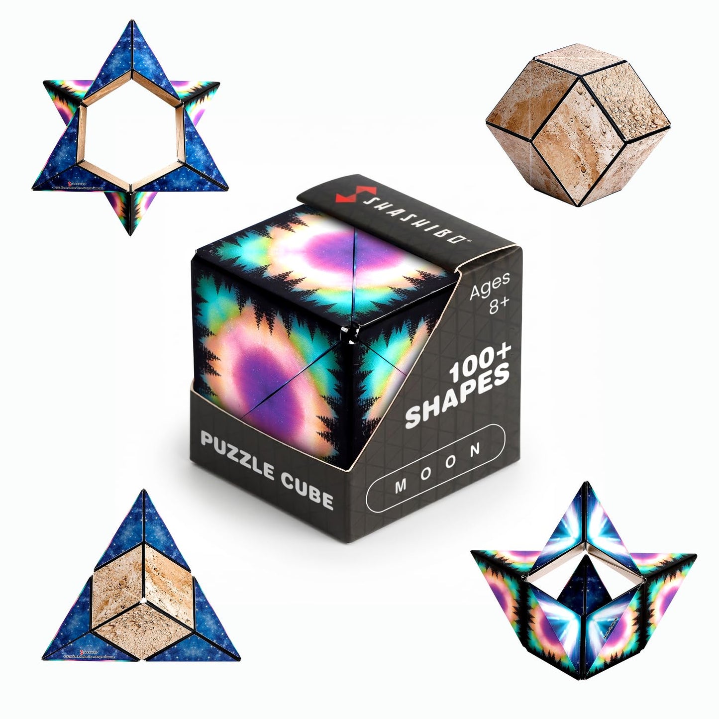 Shashibo DODECA Magnetic Puzzle Cube, Sensory Fidget Toy for Adults & Kids, Stress Relief Fidget Toy for All Ages, Cool Fidget Toys for Desk, Shape