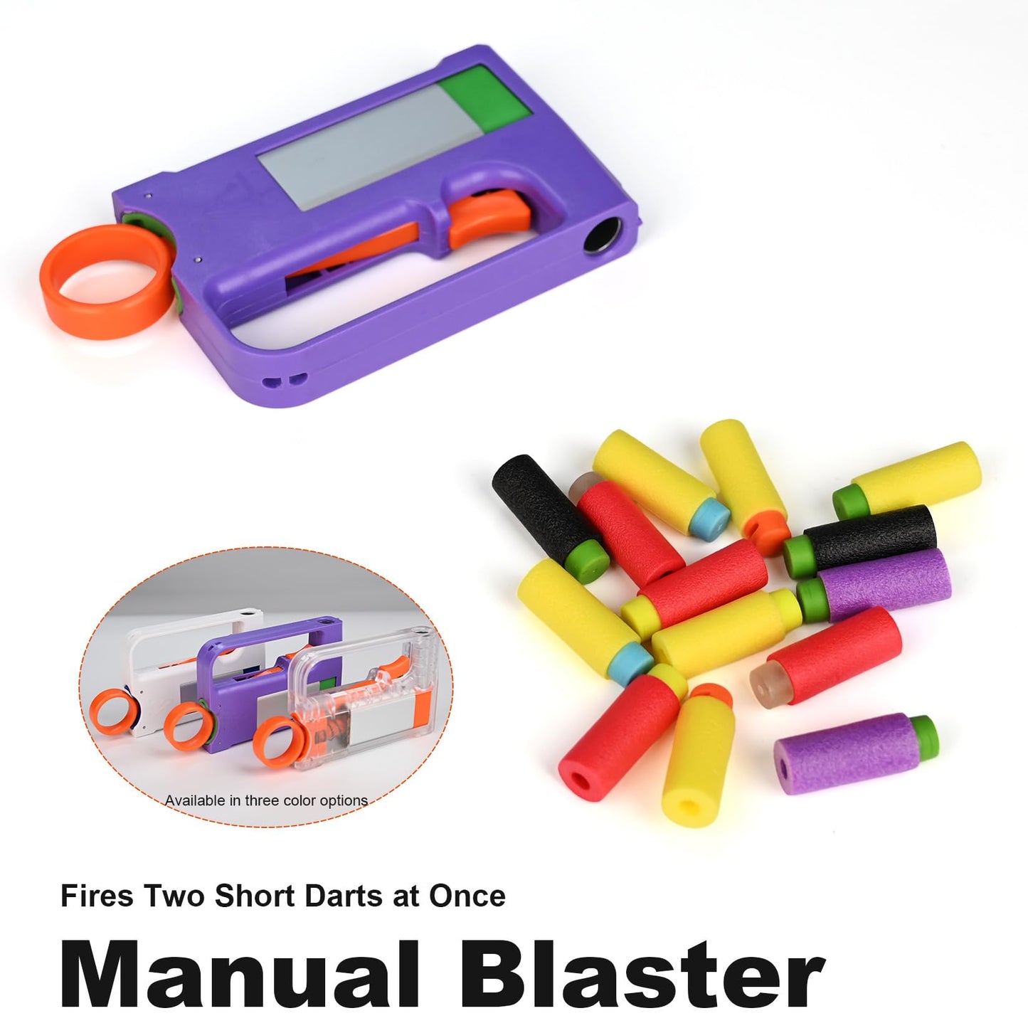 Lififun Short Dart Blaster, Hamster 120FPS Stealth Compatible with Nerf Darts Toy Gun with Metal Barrel Includes 20 Darts for Adults Outdoor Games