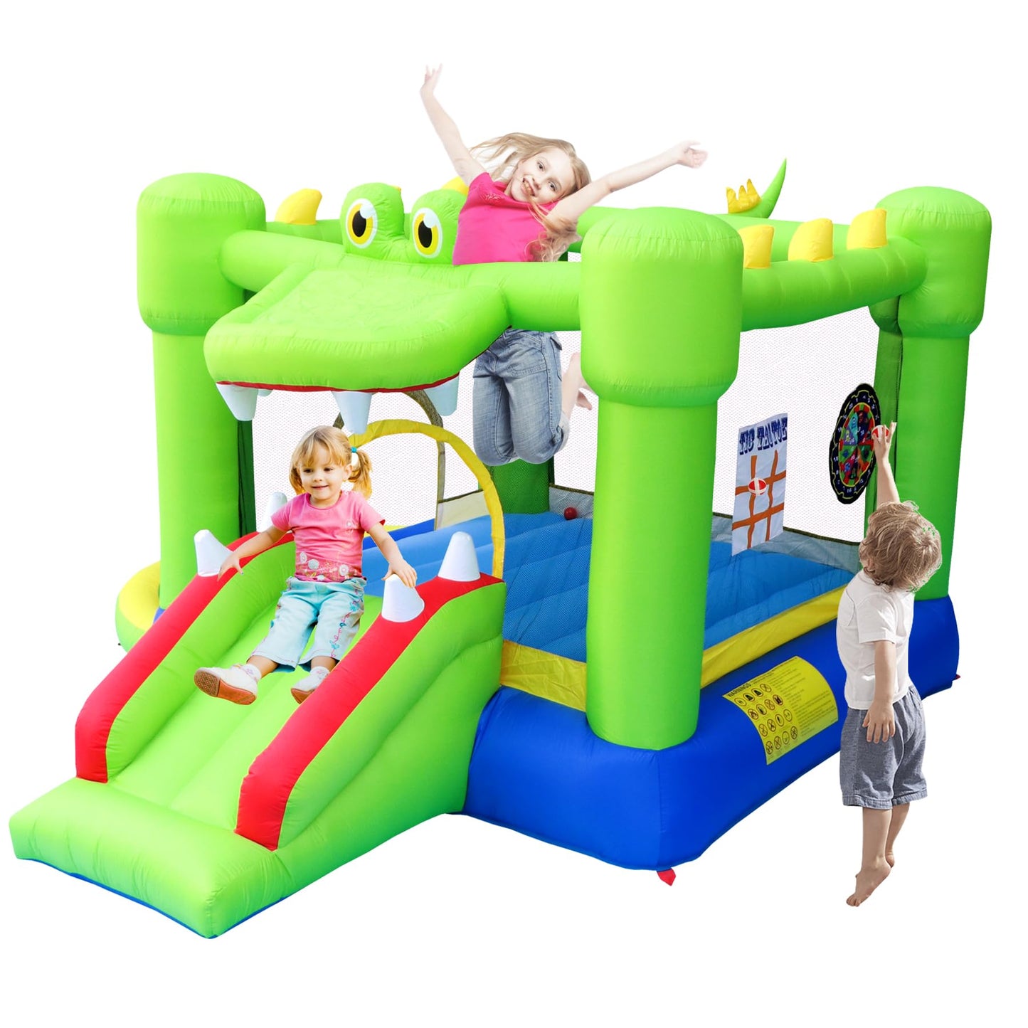 Inflatable Bounce House with Slide, Jumping Castle with Blower