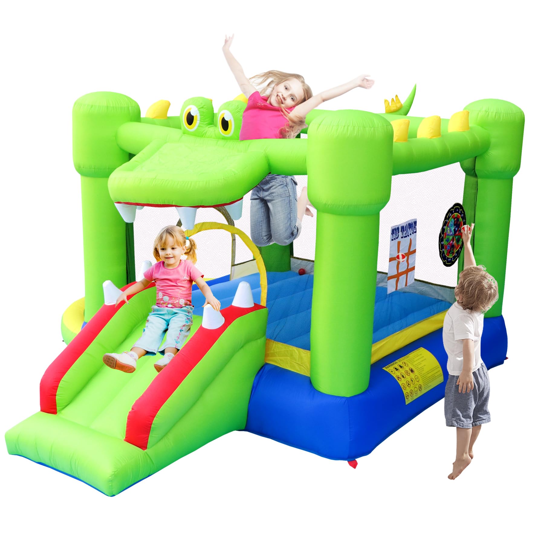 Inflatable Bounce House with Slide, Jumping Castle with Blower