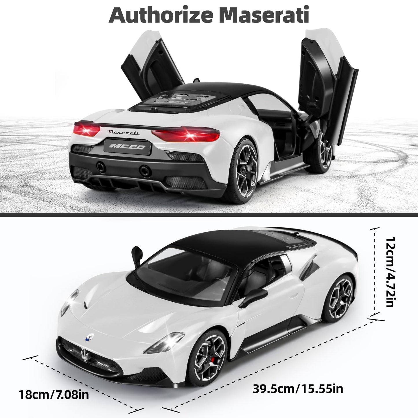 MIEBELY Licensed Maserati MC20 1:12 RC Car Openable Doors 2.4Ghz