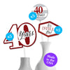 Big Dot of Happiness We Still Do - 40th Wedding Anniversary - Anniversary Party Centerpiece Sticks - Table Toppers - Set of 15