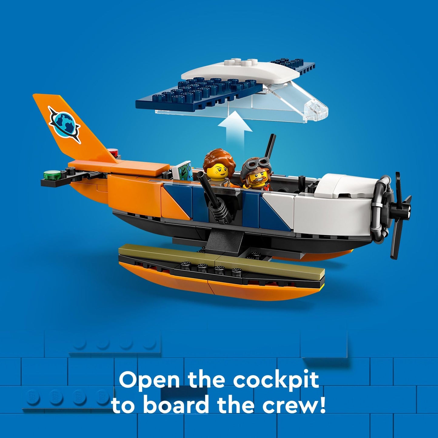 LEGO City Jungle Explorer Water Airplane Toy - Kids Toy Adventure Building Set for Boys and Girls, Ages 6+ - with 2 Minifigures for Pretend Play