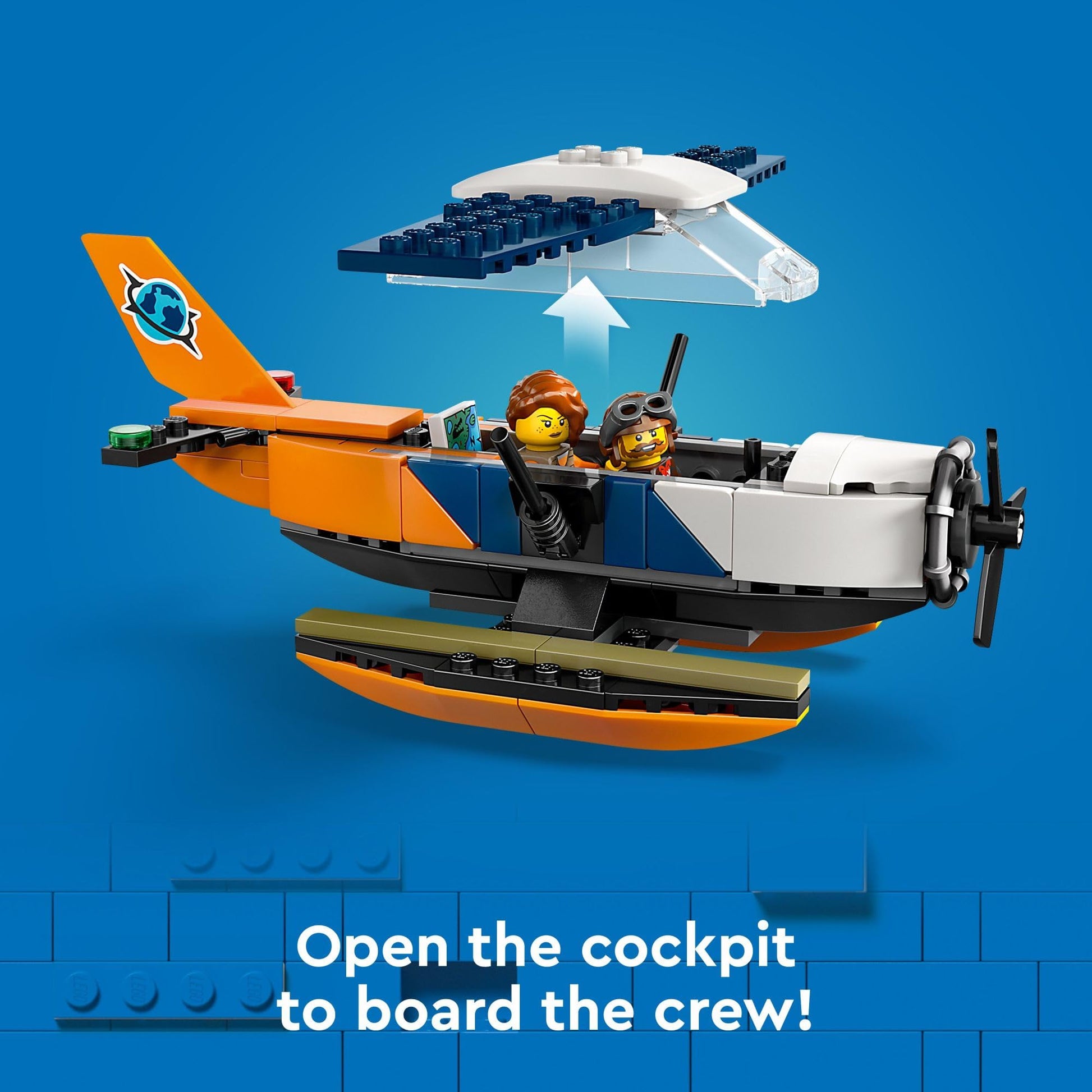 LEGO City Jungle Explorer Water Airplane Toy - Kids Toy Adventure Building Set for Boys and Girls, Ages 6+ - with 2 Minifigures for Pretend Play