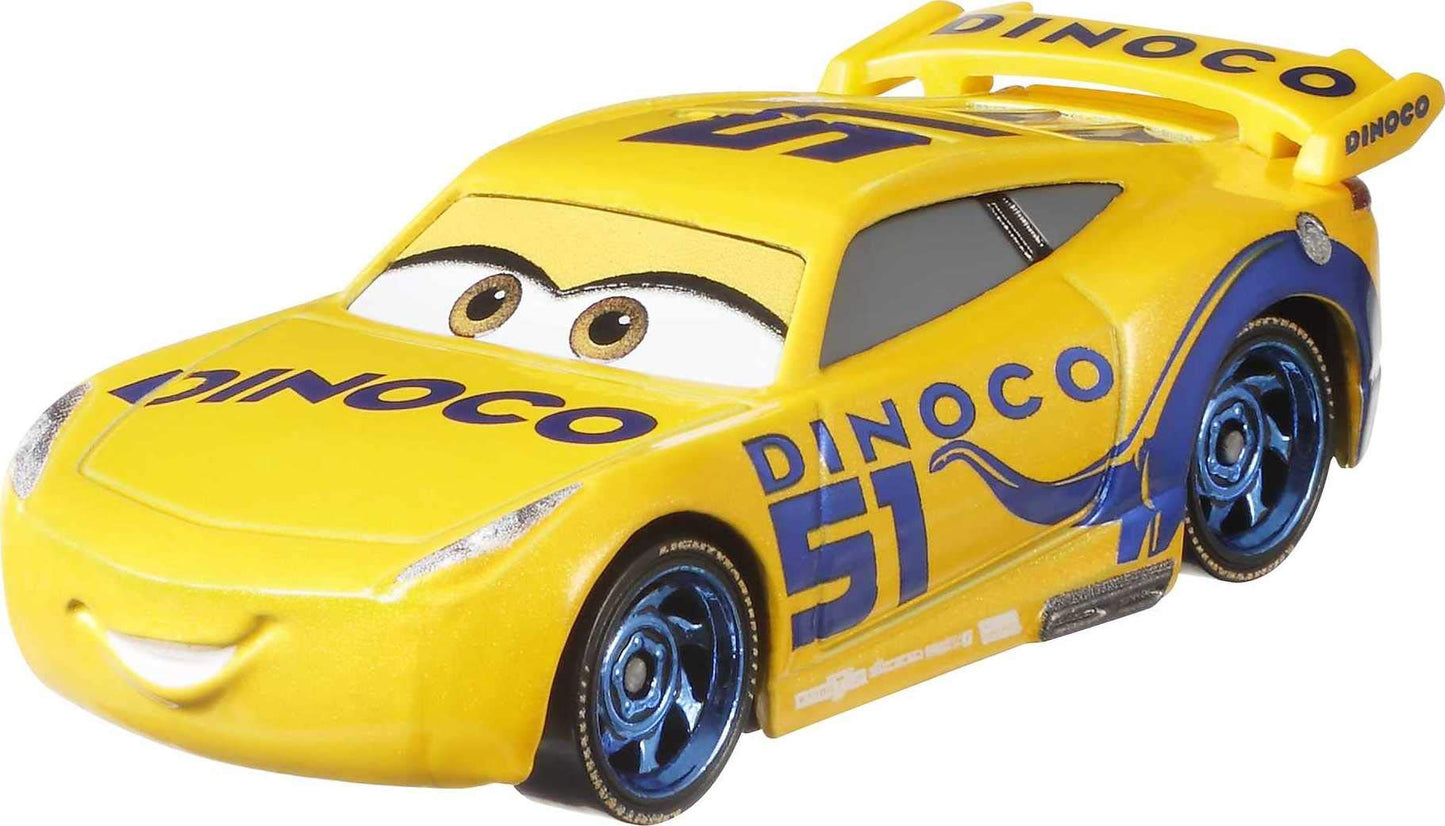 Disney Car Toys Dinoco Cruz Ramirez, Miniature, Collectible Racecar Automobile Toys Based on Cars Movies, for Kids Age 3 and Older, Multicolor