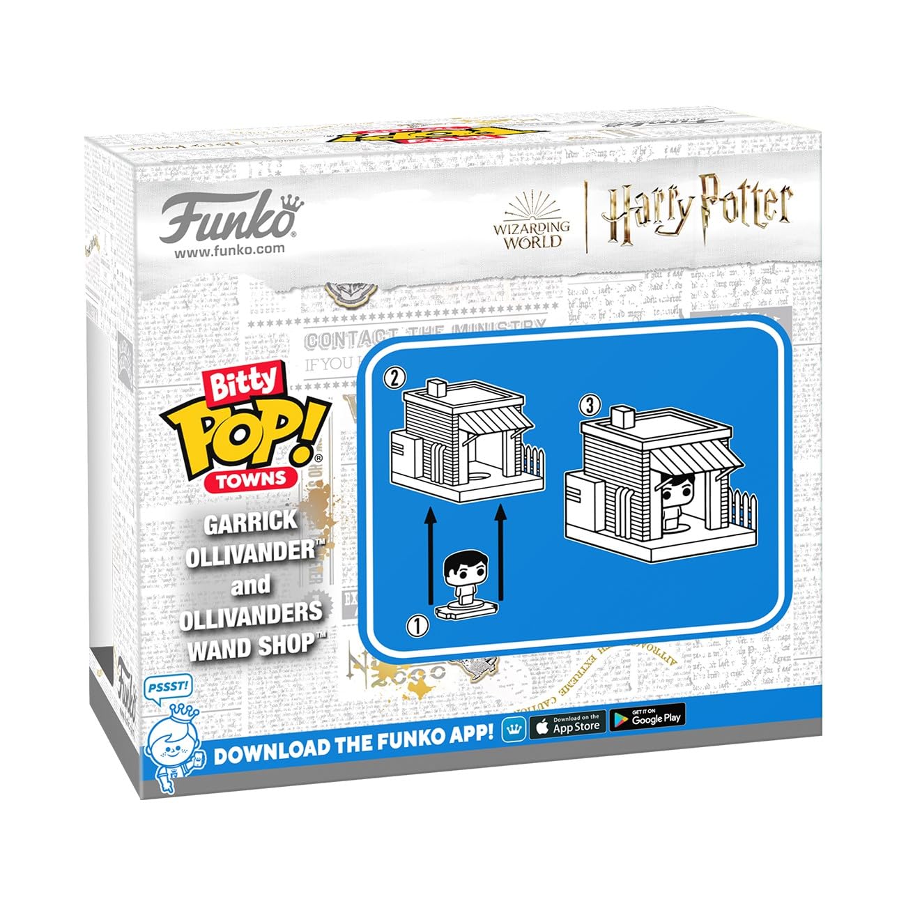 Funko Pop Bitty Town: Harry Potter - Garrick Ollivander and Ollivander's Wand Shop - Collectable Vinyl Figure - Gift Idea - Official Merchandise