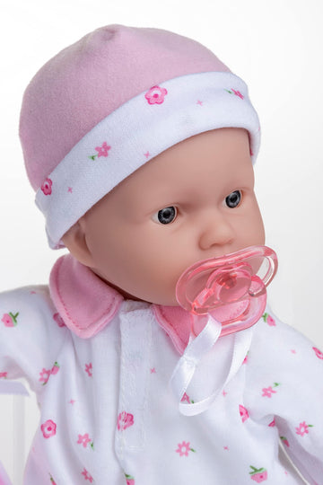 JC Toys La Baby Caucasian Baby Doll Set - 11 Inch Soft Baby Doll | Washable |Removable Pink Outfit w/ Hat & Blanket | For Children 12 Months +