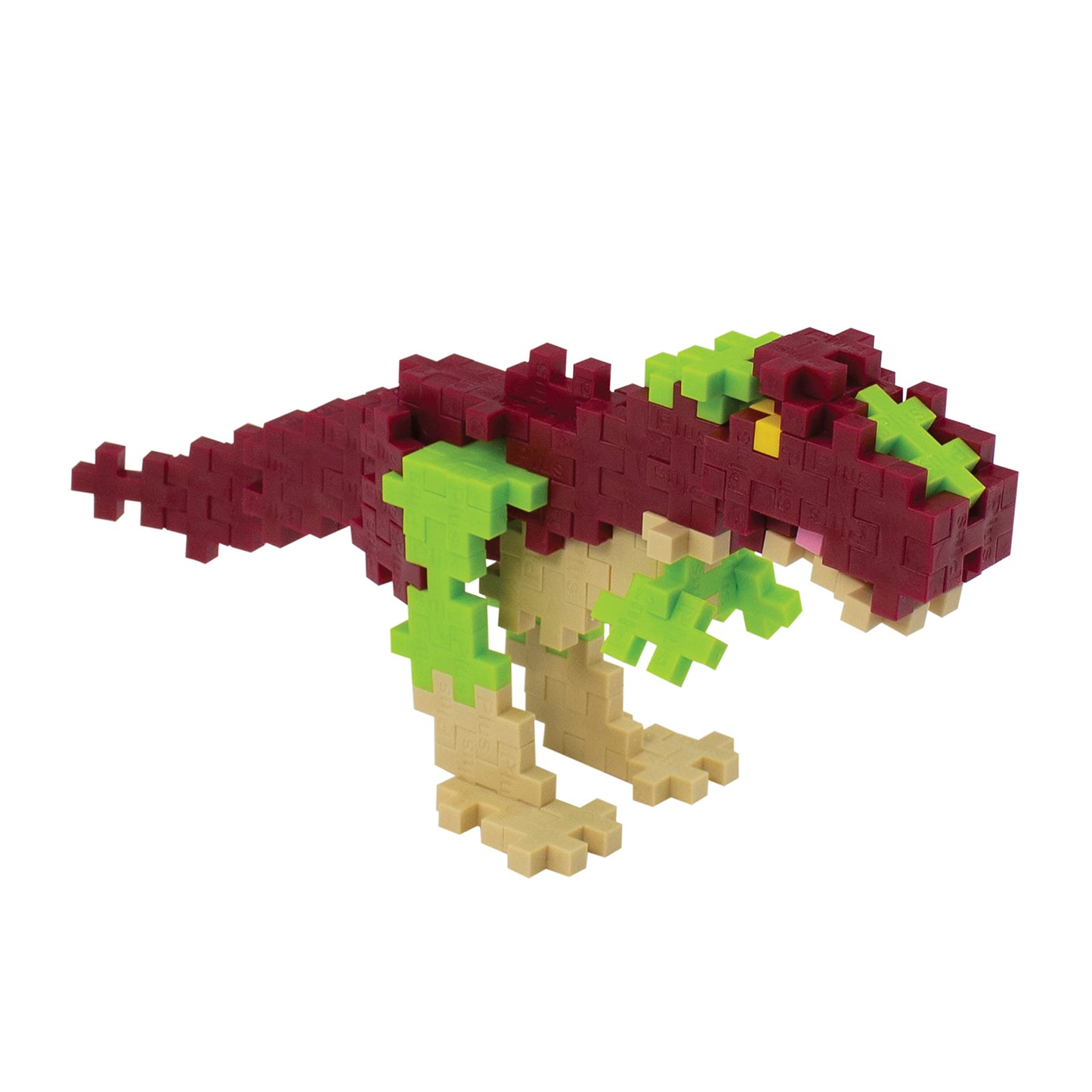 PLUS PLUS T-Rex - 3D Dinosaur Figure Building Block Set Tube, Mini Interlocking Puzzle Pieces - Fun Stem Toys for Kids
