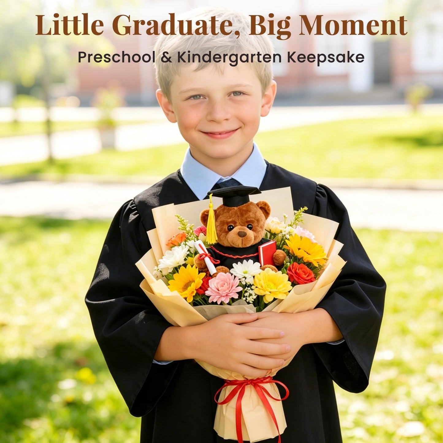 Yixiang 2026 Graduation Teddy Bear, 5.3 Inch Cute Stuffed Animal with Grad Cap, Diploma and Props, Pre-k Graduation Gift for Her and Him, Perfect