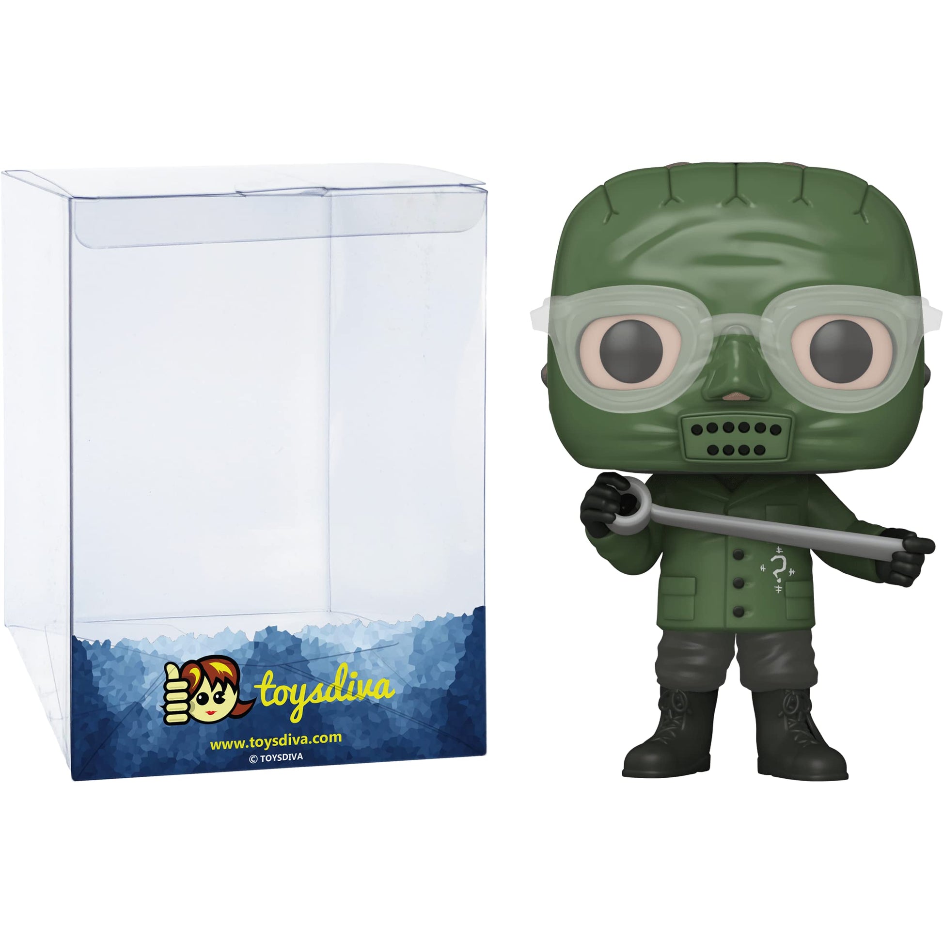 Funko The R i d d l e r : P o p ! Heroes Vinyl Figurine Bundle with 1 Compatible 'ToysDiva' Graphic Protector (1192-59281 - B)