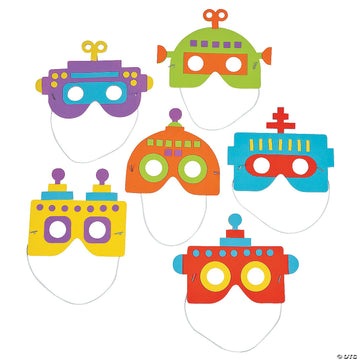 Fun Express Foam Robot Mask Craft Kit - 12 Pieces - Educational and Learning Activities for Kids