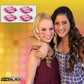 EyeBlack Glitter Pink Camo Face Stickers - 8 Oval Shaped Stickers - Easy to Use Decals for Festivals, Parties, Cowboy