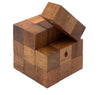 SiamMandalay Snake Cube Puzzle: Wooden 3D Brainteaser Puzzle for Adults STEM Skill Builder Interlocking Game, Educational Problem-Solving Game