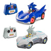 NKOK 1/28 Scale 2.4GHz RC Sonic 2PK RC Sonic & Silver; Officially Licensed; Full Function Radio Control; Detailed 6.5” Vehicle and Character; Grippy