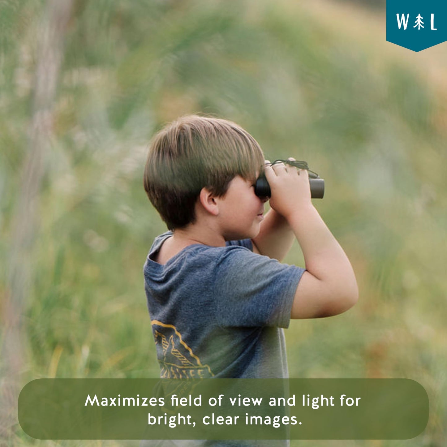 Wild Life Outdoor Adventures Compact Binoculars 10x25 for Kids & Beginners