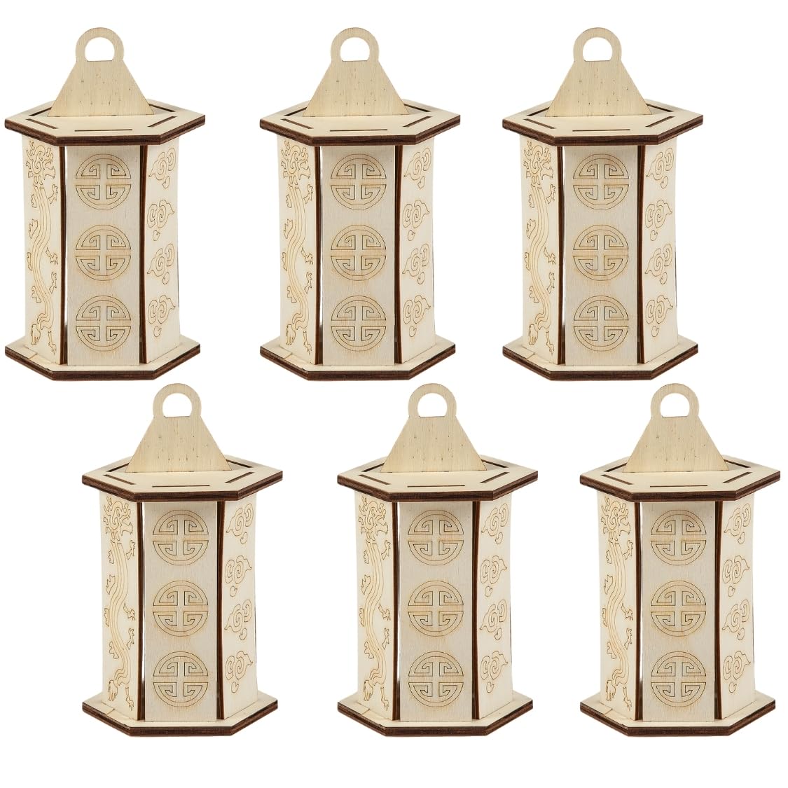 Fun Express Color Your Own Asian Lanterns - 6 Pieces