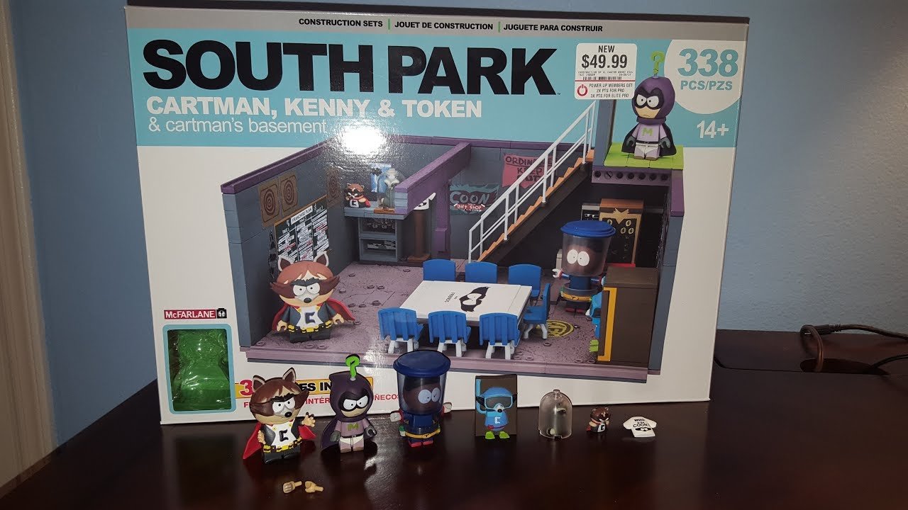 McFarlane South Park Cartman's Basement with Cartman Kenny and Token Exclusive Construction Set