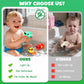 Baby Bath Toys, 6 Pack Light Up Cars Bath Toys, No Hole No Mould Bathtub Toy for 1 2 3 Year Olds, Flashing LED Sensory Toy for Toddlers, Bath Time
