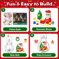 2026 Light-Up Christmas Ornament Building Kit - 647 PCS Holiday Building Blocks Set for Kids and Adults, Featuring Gingerbread House, Santa, Reindeer