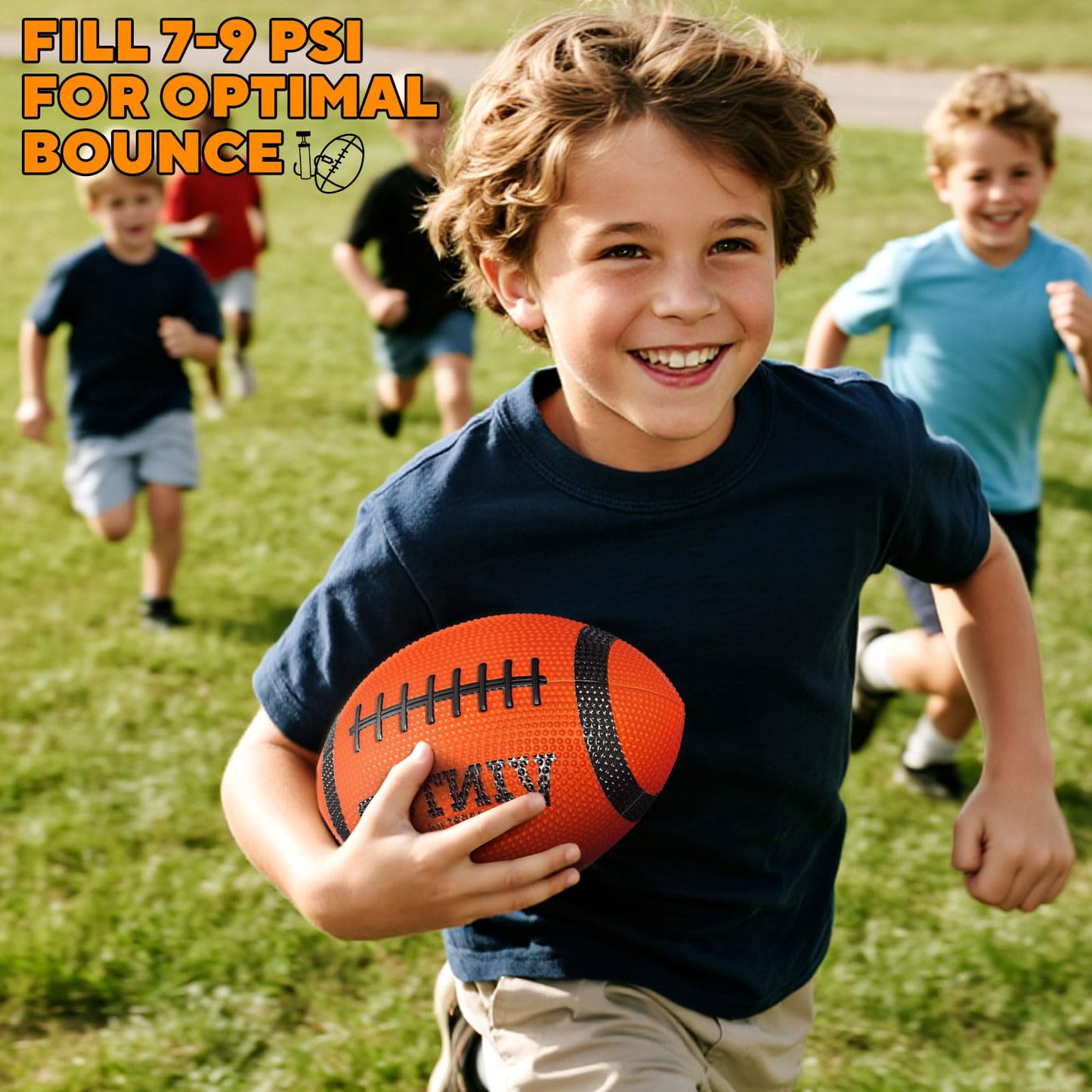 VINTOP Light Up Football - LED Glow in the Dark Football NO 6 for Kids & Adults Outdoor Sports, Birthday Gifts, Includes Free Air Pump, Sturdy Durable